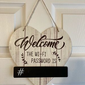 WIFI password sign w/ white Chalk
